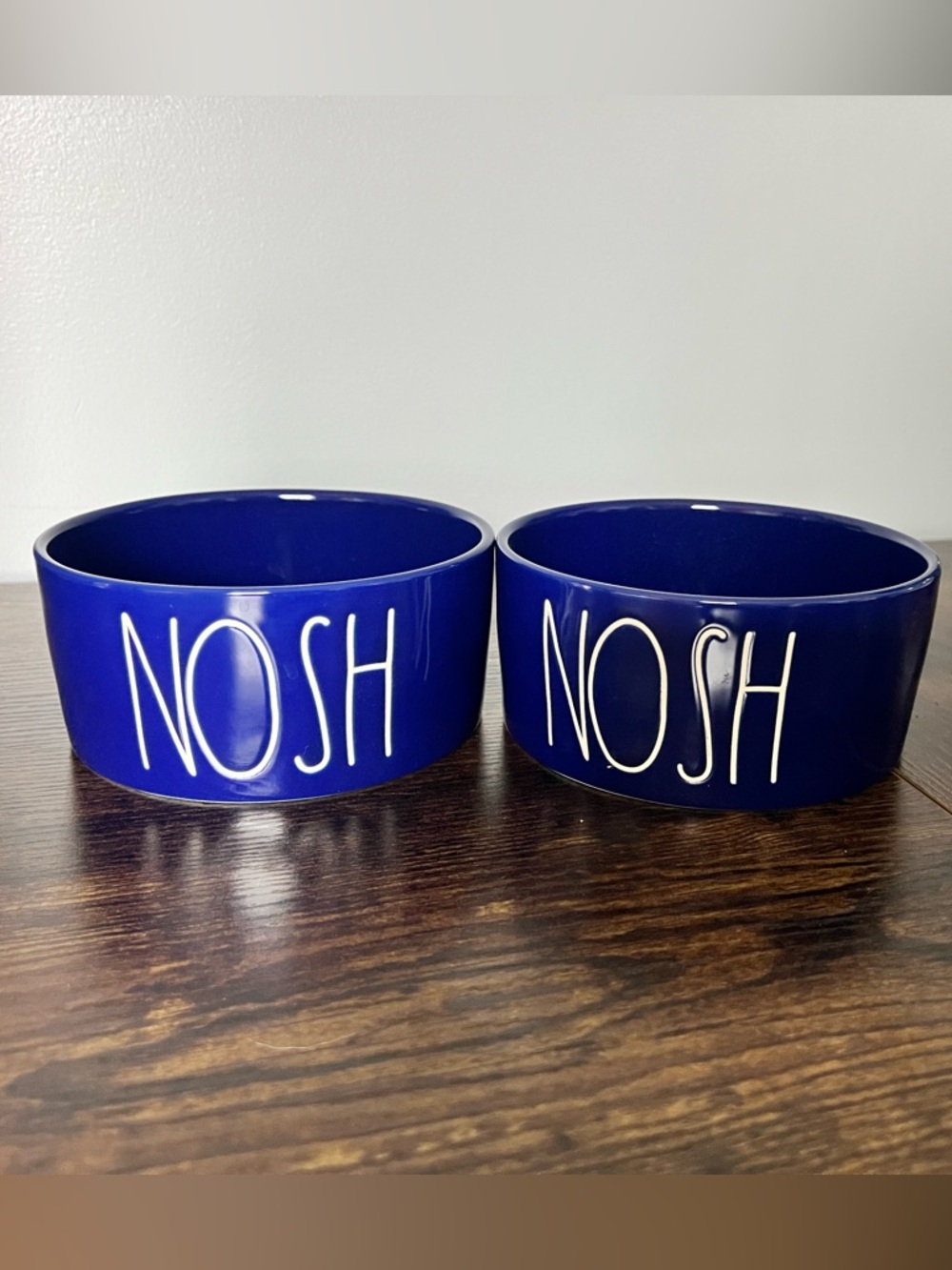 Rae Dunn Deep Blue Ceramic Bowl - Bold White Logo